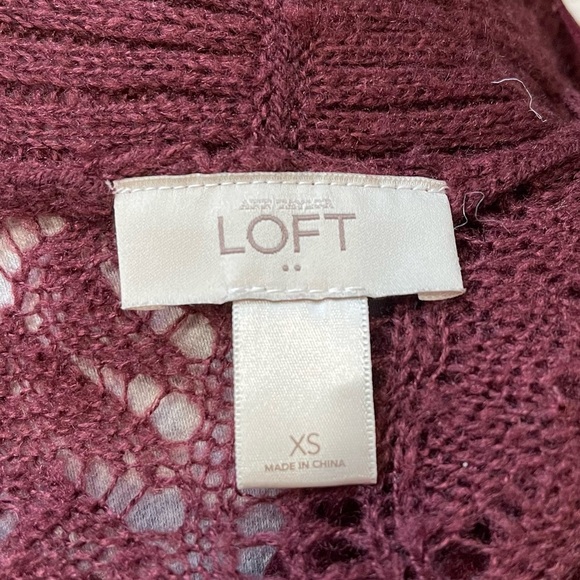 Ann Taylor Loft Maroon Cardigan - Picture 3 of 3